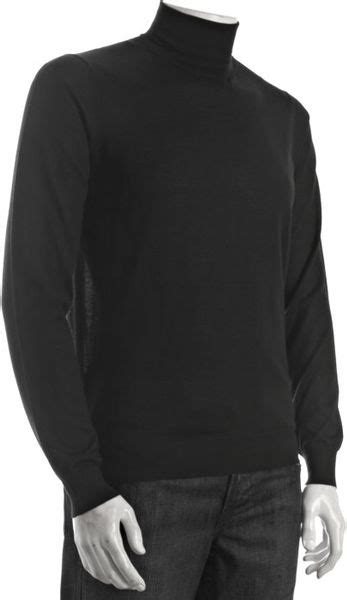 men prada turtleneck|Black Silk turtleneck sweater .